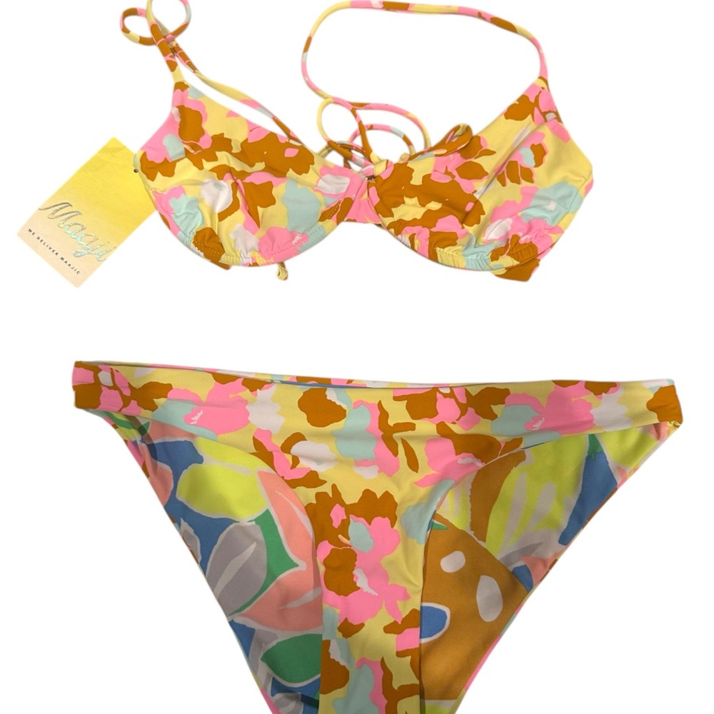 Maaji Multicolor Floral Bikini NWT